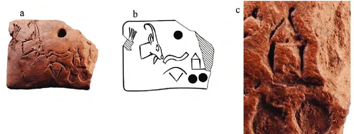 初期の粘土板と、その線描 ── 原物・線描・部分の三つ