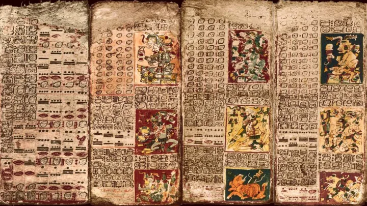 ドレスデン絵文書の金星表 ── 補正の手続きまで書き込まれている/所蔵:ザクセン州立図書館