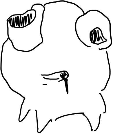 涎する存在 ── ゆりの線画